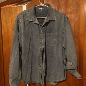 Casual Denim Button-Up Shirt